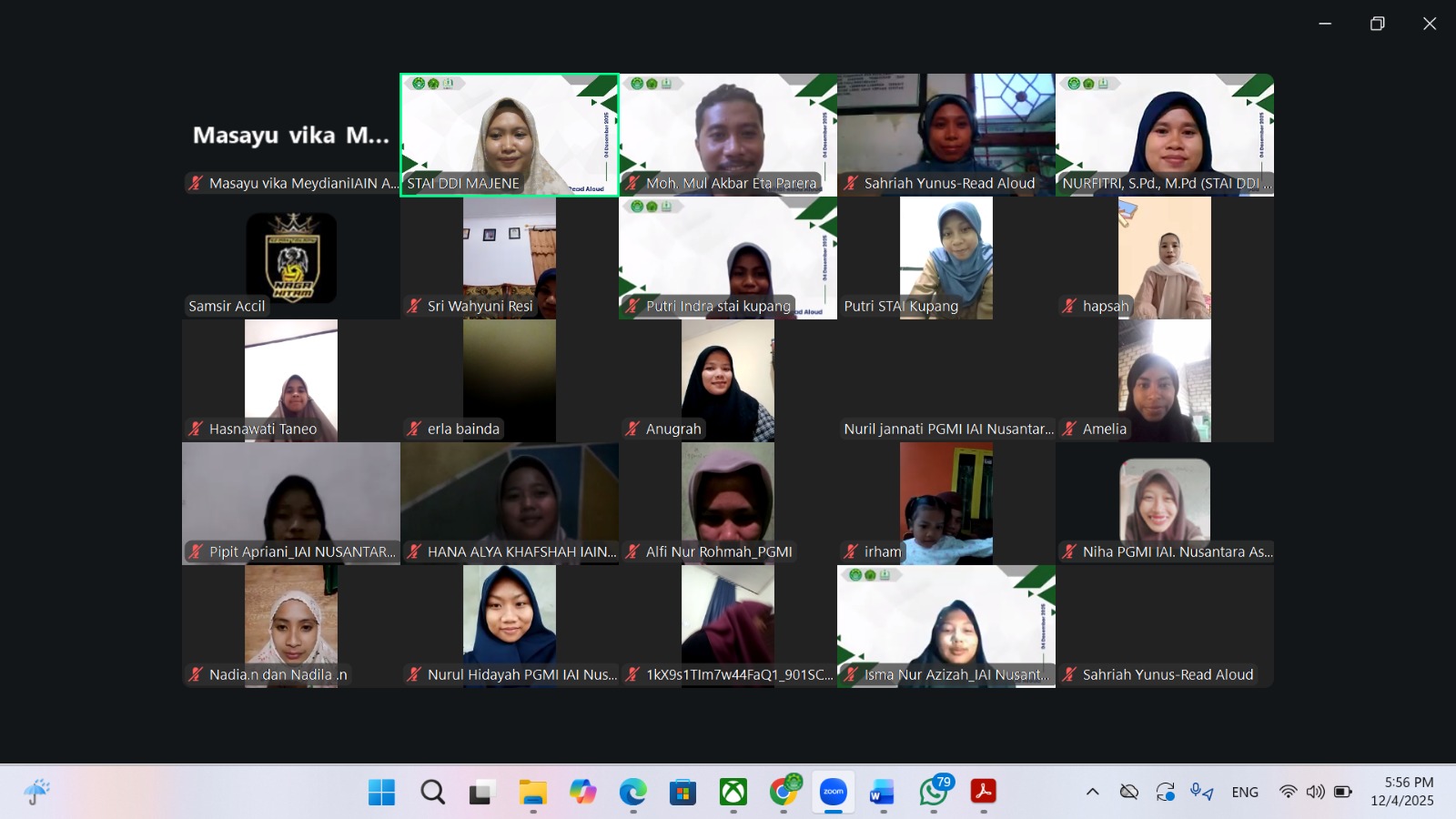 Sinergi Pendidikan Tinggi, STAI DDI Majene, STAI Kupang, dan IAI Nusantara Gelar Webinar Literasi