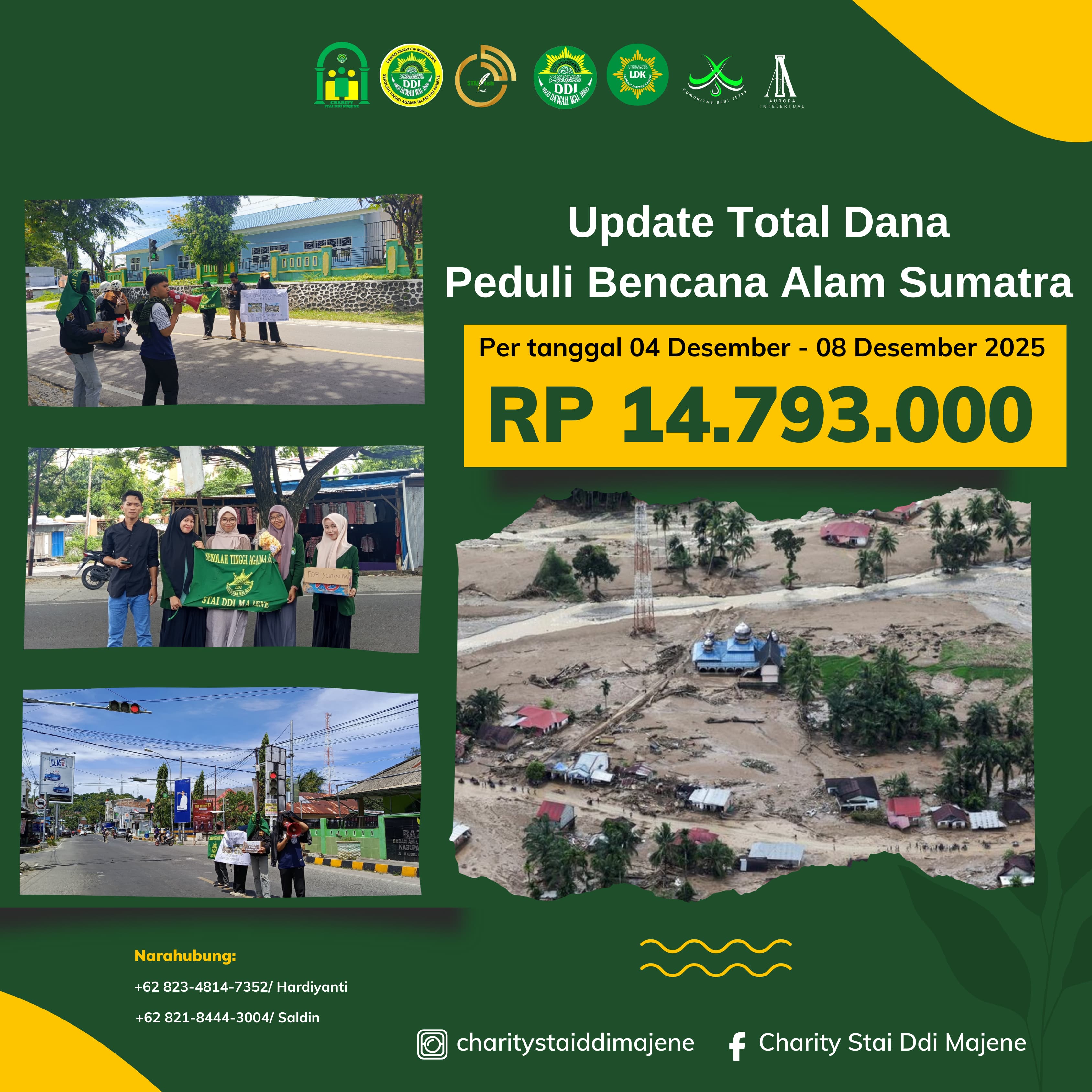 STAI DDI MAJENE MELALUI UNIT KEMANUSIAAN GALANG DANA UNTUK KORBAN BANJIR SUMATRA, TERKUMPUL RP14.793.000