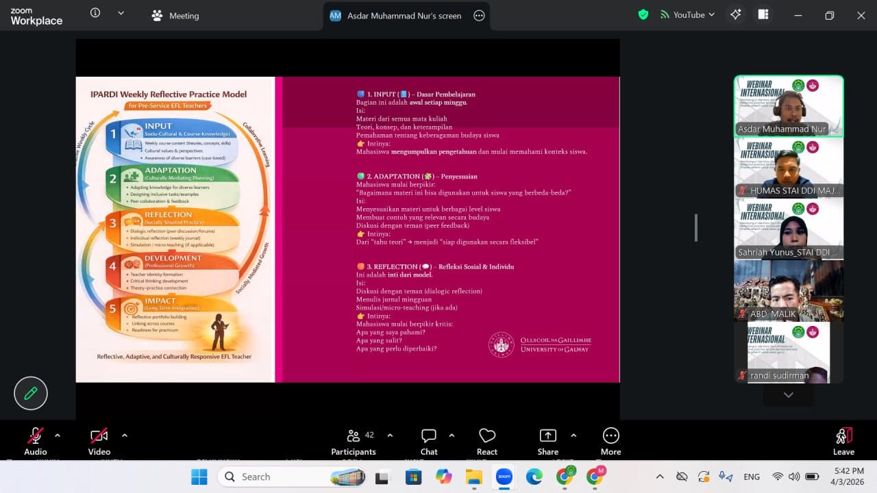 Go International! STAI DDI Majene Sukses Gelar Webinar, Kupas Strategi Mencetak Guru Profesional Masa Depan
